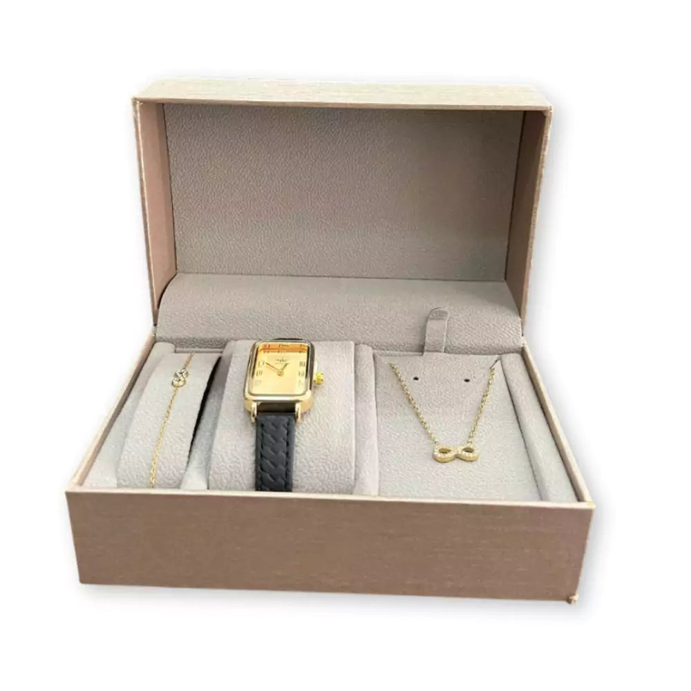 Coffret cadeau femme – Montre, bracelet et collier