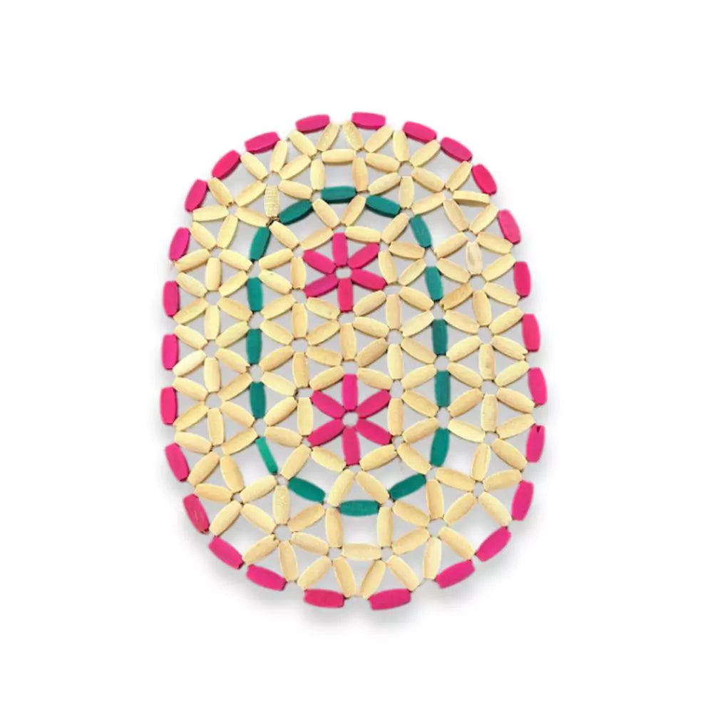 Dessous de plat vintage en bois – Set de table isolant pour plats chauds